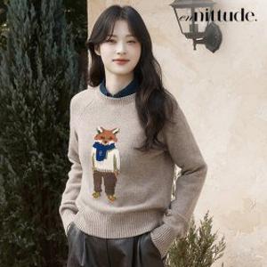 (엔니튜드)25FW 홀리데이 울100 인타샤 니트