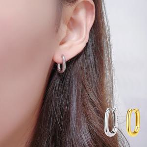링귀걸이 실버 925 SILVER 은 골드 금 긴원형 원터치