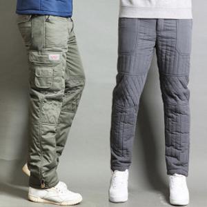 겨울 패딩바지 방한복바지 작업복 남성 솜바지 기모 깔깔이