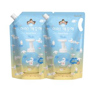 아이깨끗해X시나모롤 핸드워시 순향 리필 1.8L 2개