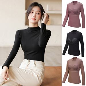 발열소재 어워크 노브라티 긴팔 브라탑 캡내장 반폴라 티셔츠