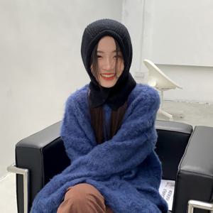 겨울 방한 여성 똑딱 투버튼 베이직 니트 바라클라바 여자 보온 넥워머 목도리 머플러 (2장이상추가할인)