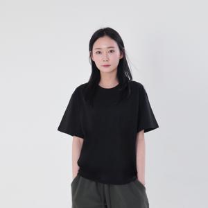 네오플레인 무지 주머니 여자 반팔티 티셔츠 면티 20수 코튼 레이어드 흰색 이너티