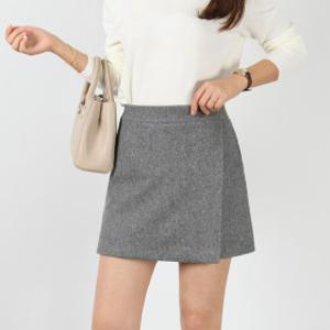 예쁜핏 W셀럽 치마바지 빅사이즈~3XL 여성 겨울 치마바지/반바지 기모 모직 골프치마 테니스룩