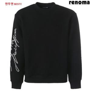 (롯데백화점)가을겨울 블랙 맨투맨 심플 댄디핏 레터링포인트 맨투맨RPTT03AAS LDA