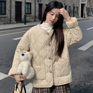 깔깔이패딩 기모 누빔 경량 웰론 루즈핏 여성 패딩 점퍼 OFS-PDJ1