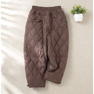 누비바지 여성 바지 퀄팅 누빔 항아리 밴딩 패딩 솜 겨울 골프 깔깔이