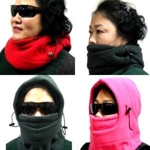 겨울 후드 넥워머 방한 목도리 귀마개 야외 작업 동계훈련 남성 여성 어린이 워머