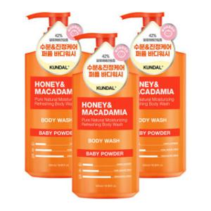 (반값특가50%) 쿤달 퓨어 바디워시 500ml 베이비파우더 3개