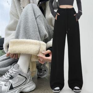 융기모면바지 밴딩 와이드팬츠 밑단고무줄 조거팬츠 여자여성 겨울 트레이닝하이 RT-R9363