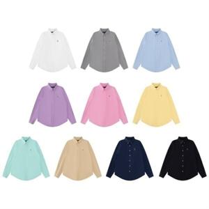 폴 로 남성 자수 버클 칼라 클래식 긴팔 캐주얼 셔츠