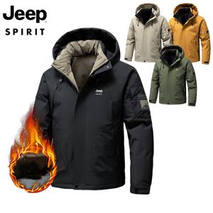 지프 JEEP SPIRIT 2025 신상 남성 도톰후드 카고자켓 코디 캐주얼 바람막이 패딩