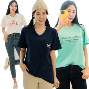 반팔티 ~4XL 빅사이즈여성의류 빅사이즈티 스트라이프티 줄무늬티 롱티 여름티 브이넥 후드티 99 100