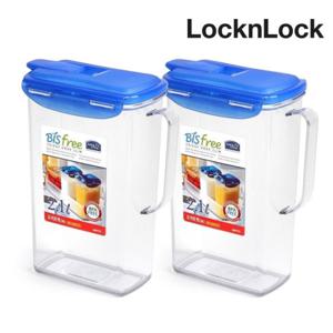 비스프리 손잡이 물병 2.1L 1+1 세트 냉장고 물통 2리터 보틀 카페 가정용 업소용 보리차 플라스틱