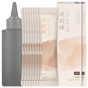 서리태 물염색 갈색 8회분+용기 새치염색약 흰머리 새치커버