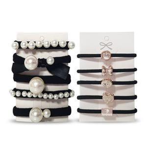 왕진주 머리끈 헤어끈 10종(1세트) 짱짱 머리끈 고무줄 헤어끈 머리끈 10종 (1세트)