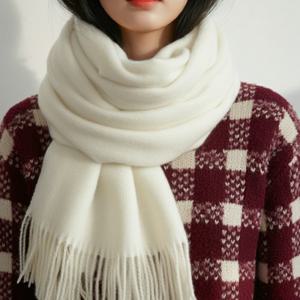 1+1 캐시미어 울 머플러 목도리 남성 여성 남자 여자 니트 숄 커플
