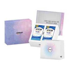센트룸 종합 멀티비타민 미네랄 실버맨 100정 외 3종 선택 더블업 맨 우먼 부모님 어르신 선물세트 쇼핑백