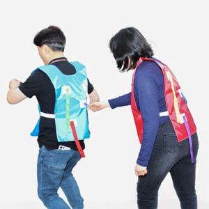 KJP 체육대회 꼬리잡기 게임 조끼형 2개입 (레드 블루)1세트 야유회 모임 운동회용품 /무료배송 +할인