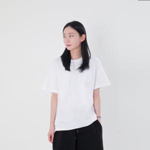 네오플레인 1+1 주머니 여자 반팔티 무지 티셔츠 레이어드 흰색 이너티 20수 면티 코튼