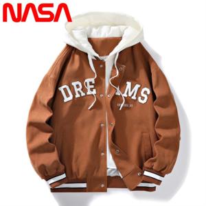 NASA 봄 가을 점퍼 남녀공용 커플 캐주얼 빅사이즈 후드 야구점퍼 2231