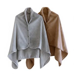 예쁜 무지 망토 담요 이불 단색 양면 극세사 똑딱이 학생 학원 사무실 캠핑 차량용 단체 선물