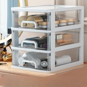 투명 책상 정리함 작은 서랍식 책상 수납장 다층 보관함