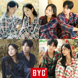 (20%쿠폰) BYC외 겨울 잠옷 세트 밍크 수면 커플 피치 기모 파자마 바지 남성 여성 홈웨어 빅사이즈 극세사