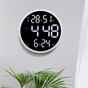 대항 빅사이즈 LED 원형 벽시계 무소음 디지털 딜라이트 써클 전용 전원어댑터 증정