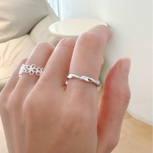 여성반지 실버 925 SILVER 은 트위스트 실버 오픈 여성반지