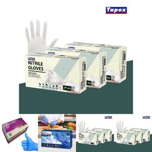 (화이트 100매 중형) 니트릴장갑 테이팩스 식품인증/조리용장갑/파우더프리/스마트폰터치/미끄럼방지