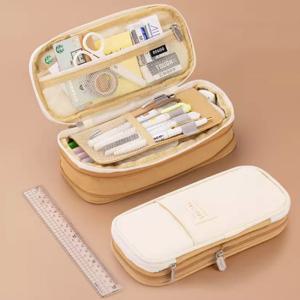 파스텔 대용량 2단 펜슬케이스 필통 파우치 중학생 고등학생 학용품