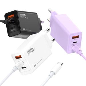 가정용 65W 3포트 GaN PPS 초고속 충전기  + CtoC 100W 케이블 1.2M