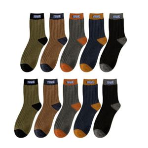 10/10+10 배색 비즈니스 중목 양말 남자면양말 발목양말 조거팬츠양말 겨울발목양말