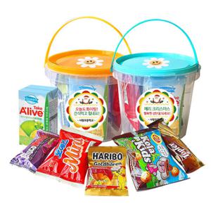 과자세트 간식꾸러미 구디백 학교 행사 과자선물 어린이집 유치원 단체 포장간식 답례품  단체간식세트