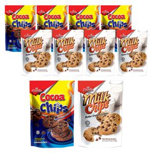 모리스 버터 크런치 코코아칩쿠키100g 5개+밀크칩쿠키100g 5개 (총10개) 초코칩과자