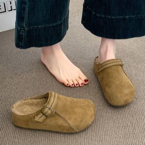 여성 블로퍼 미끄럼 방지 플랫 슈즈 슬립온 뮬 슬리퍼 봄 가을 발편한 여자 블로퍼 슬리퍼