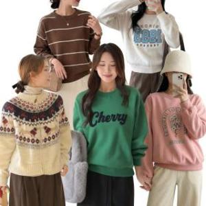 (20%)데일리앤 겨울 티셔츠/니트/기모/패딩/맨투맨/팬츠/스커트/원피스/조끼/빅사이즈/미시