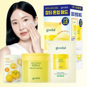(리뉴얼)청귤 비타C 잡티케어 패드 알파 70매+70매 리필 기획세트 +마스크팩 증정