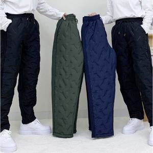트렌디 사이드 밴딩 베이직 패딩 팬츠 남녀공용 조거 일자 데일리 방한 트레이닝 바지 (2장이상추가할인)