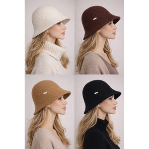 겨울 여성 울 버킷햇 니트 양모 벙거지 모자 방한 캐쥬얼 데일리 패션