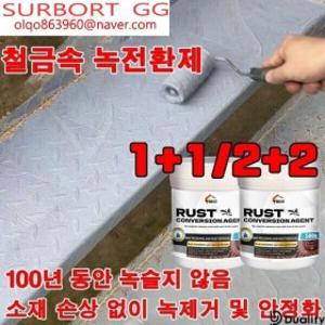 독일 기술 1+1 녹 제 녹 전환제 페인트 방청도료 스텐 차량 철 금속 부식 붓