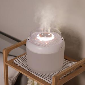 대용량 무선 가습기 4L 통세척 초음파 가습기 반투명 무소음 필터 충전식 가습기 간편세척 무드등 3홀