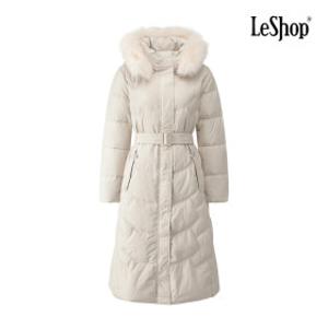 (현대백화점)르샵 BPCJP005A 폭스퍼 후드 우먼 덕다운 롱 패딩 점퍼