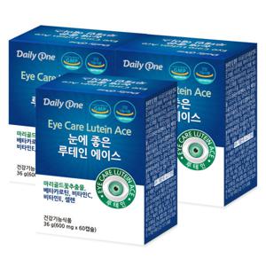 눈에 좋은 루테인 에이스 60캡슐X 3통 (6개월분) 눈 영양제 베타카로틴