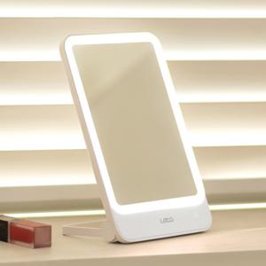 레토 무선 LED 조명 탁상거울 화장 책상 메이크업 거울