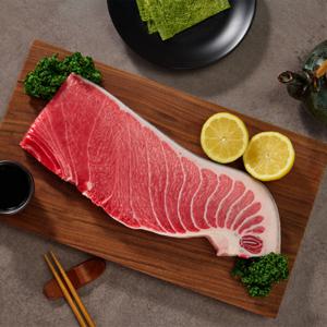 튜나바이브 참다랑어 1번 뱃살 1kg 냉동참치 신선 참치회 홈마카세 대용량 1kg이상(1010g~1100g)유럽인증