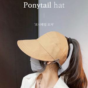 (1+1) 감성 벙거지 포니테일 모자 버킷햇 등산 보닛햇