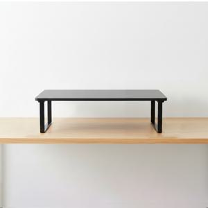 플레이기어 싱글 모니터받침대 520mm 우드 원목 서랍 받침 선반