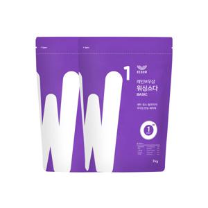 (체험특가) 레인보우샵 워싱소다 베이직 3kg x2
